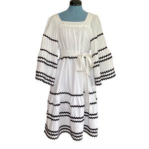 Lisa Marie Fernandez for Target Cotton Flared Sleeve Ric Rac Trimmed Dress XS